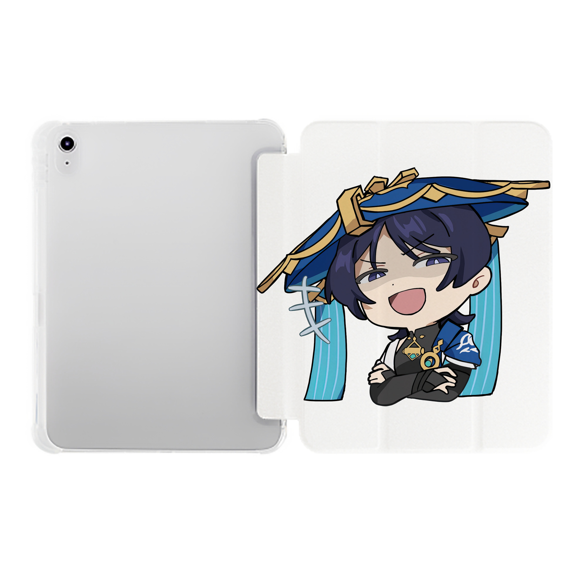 げんし神 さんペい genshin Sanpei IPad ケース ペン収納付き 三つ折りスタンド PUレザー×シリコン 対応機種9.5/10.5/10.9インチ